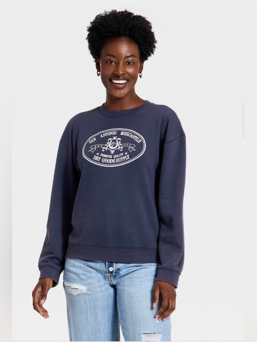 Women’s Western Navy Blue Sweatshirt Universal Thread NWT Large